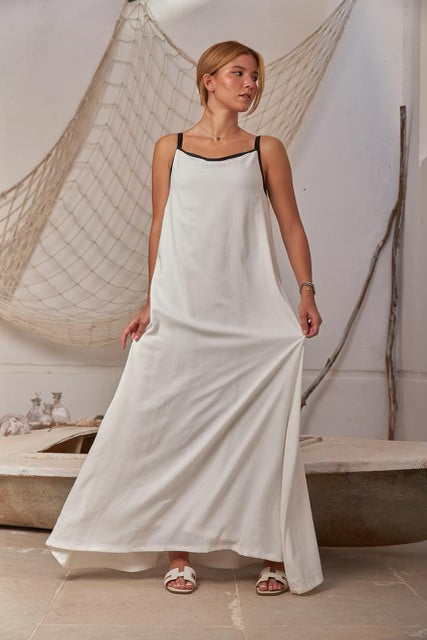 linen dress- off white